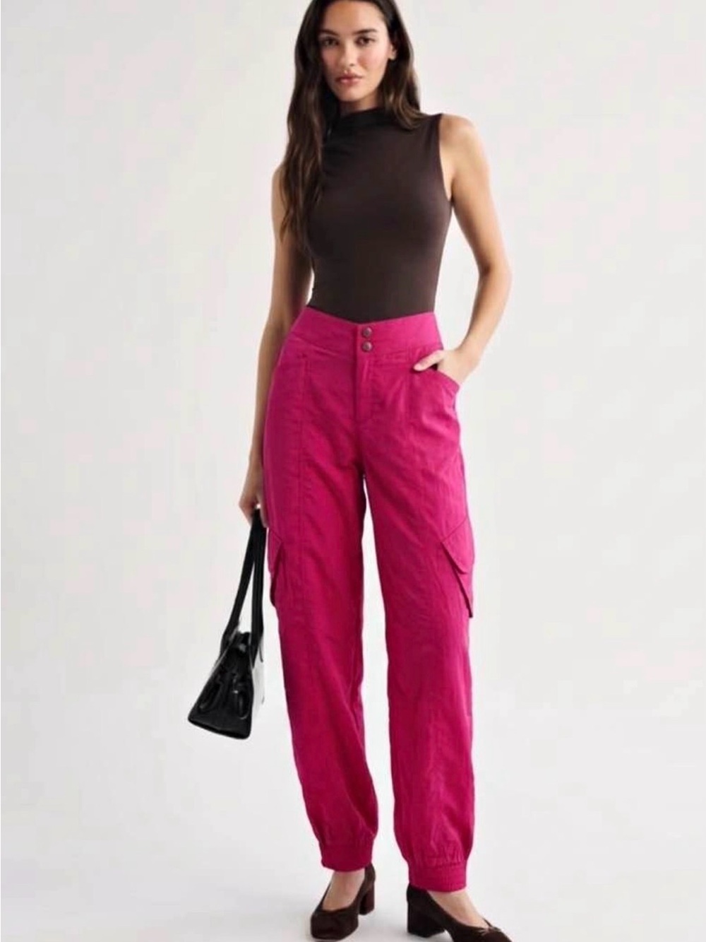 Vintage Women’s Ralph Lauren Magenta Cargo Jogger Pants